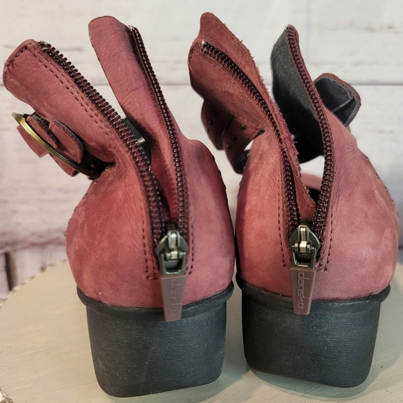 Dansko Lois Mary Jane Wedge Burgundy Wine  Women's Ankle Strap Shoes Size 8.5 - Picture 13 of 13